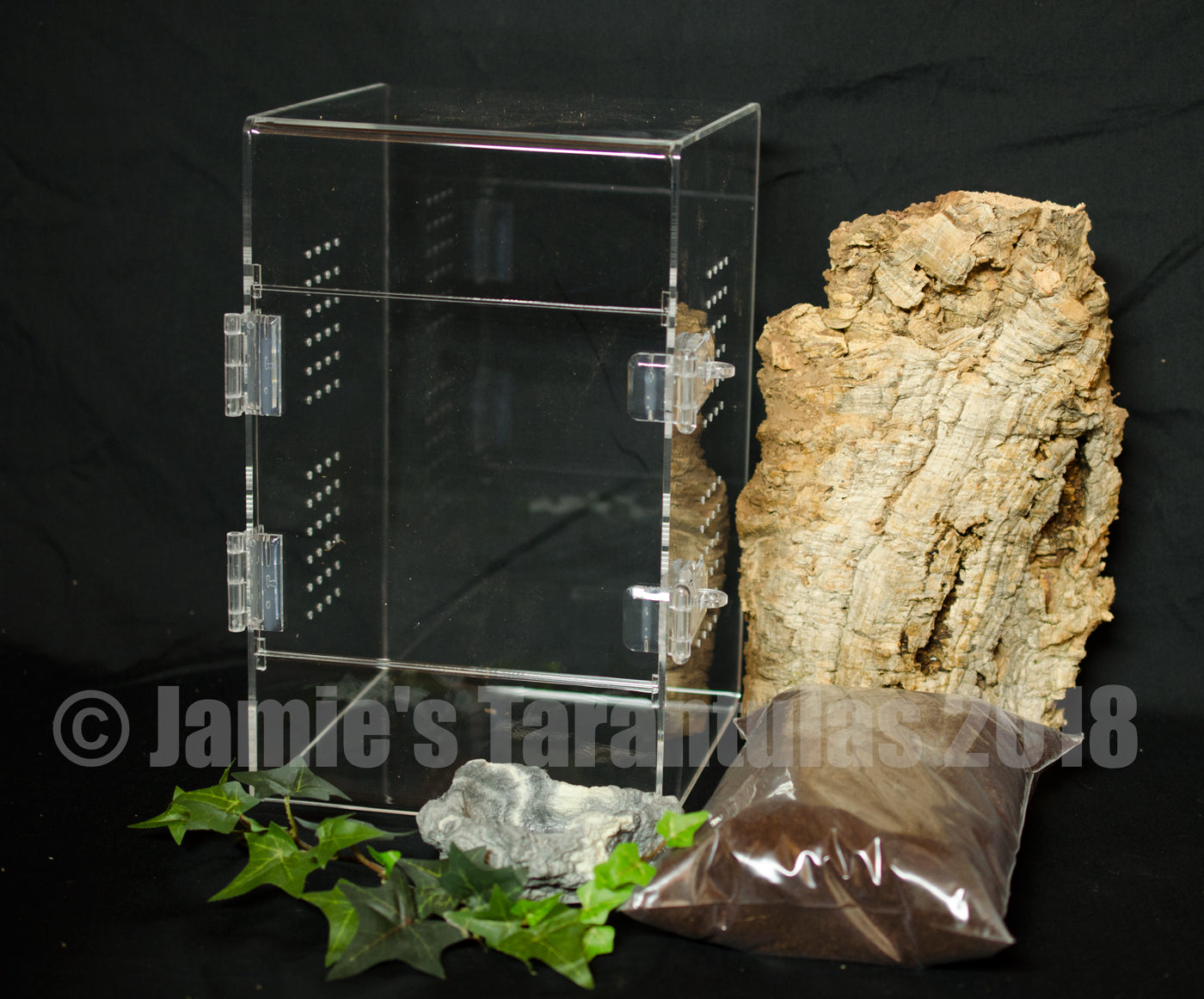 7x7x11" Tarantula Enclosure - Fossorial/Arboreal Kit